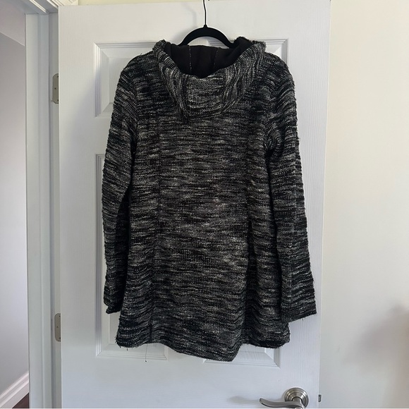 Size XL Vintage Bench Zip Up Heathered Black Jacket Coat - Picture 2 of 4